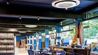 Die Samsung 360° Kassette in einem Bistro | © Samsung/SamCool